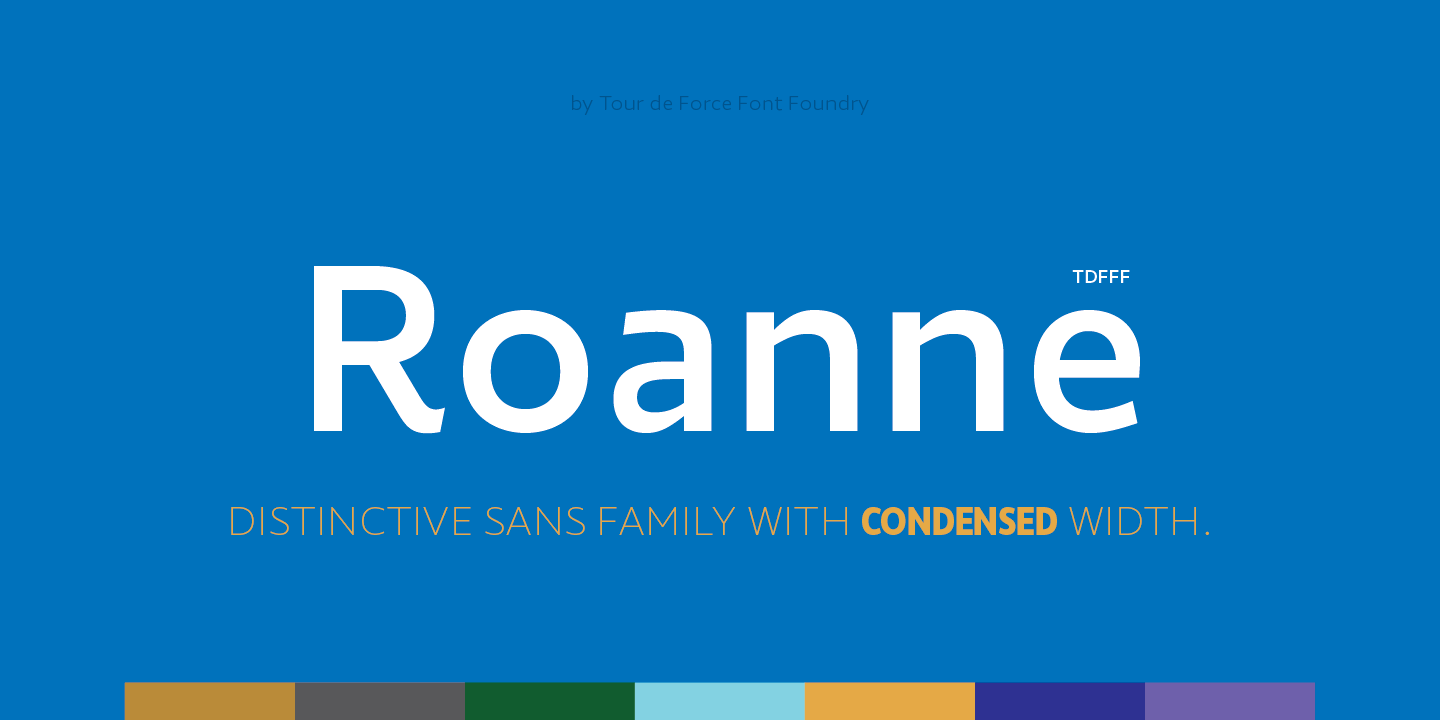 Пример шрифта Roanne